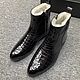 Men's ankle boots, made of genuine crocodile leather, with fur, Ankle boot, Tosno,  Фото №1