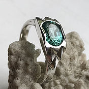 Украшения ручной работы. Ярмарка Мастеров - ручная работа Men`s ring with VS Emerald 1,69 ct, handmade silver ring. Handmade.