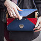 Womens leather handbag Bag Great Britain blue red. Classic Bag. Mart Bags (martbags). My Livemaster. Фото №5