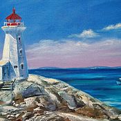 Картины и панно handmade. Livemaster - original item Painting the White Lighthouse! oil, 30*40 cm.. Handmade.