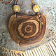 Pendant made of sea buckthorn sawn in rustic style. Pendants. BijouSiberia. My Livemaster. Фото №4