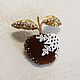 Gingerbread Apple Brooch. Brooches. PatinaBeadJewellery. My Livemaster. Фото №6