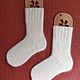 RussianSocks Белоснежные пуховые носки женские вязаные пух норки. Носки. RussianSocks ВЯЗАНЫЕ НОСКИ ВАРЕЖКИ. Интернет-магазин Ярмарка Мастеров.  Фото №2