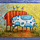 Коровы на букву Му. Картины. Art Yury N. Интернет-магазин Ярмарка Мастеров.  Фото №2