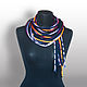 Order Sensum knitted scarf necklace decoration. Decades (Natalya). Livemaster. . Necklace Фото №3