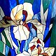Irises. Stained glass
