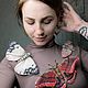 Брошь из холодного фарфора Мотылек. Брошь-игла. Светлана Ланская. Ярмарка Мастеров.  Фото №11