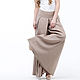 Beige skirt-trousers made of 100% linen, Pants, Tomsk,  Фото №1