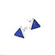 Stud EARRINGS triangles with Lapis Lazuli. More silver earrings. Stud earrings. ARIEL - MOSAIC. Online shopping on My Livemaster.  Фото №2