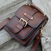 Сумки и аксессуары handmade. Livemaster - original item Leather Men`s Mini Tablet Bag. Handmade.