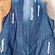 Джинсовый жилет. Жилеты. Ирина/Jeans'ik. Интернет-магазин Ярмарка Мастеров.  Фото №2