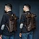 Leather Men's ROLLTOP backpack (olive) rolltop size L. Men\\\'s backpack. odalgoods (odalgoods). My Livemaster. Фото №6