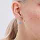 Джекет из серебра капелькой-топазом (1шт). Серьги-джекеты. INFANTA_RINGS. Интернет-магазин Ярмарка Мастеров.  Фото №2