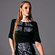 Коктейльное платье, черного цвета со змеиным принтом от "АгАтА". Платья. АгАтА. Интернет-магазин Ярмарка Мастеров.  Фото №2