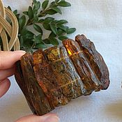 Украшения handmade. Livemaster - original item Bracelet made from the plates of one-piece Baltic amber, 85g. Handmade.
