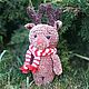 Knitted toys reindeer crocheted from plush yarn, Stuffed Toys, Saki,  Фото №1