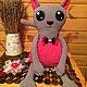 Кошечка с сердечком. Мягкие игрушки. Ольга Волкова (Sansusi). Интернет-магазин Ярмарка Мастеров.  Фото №2