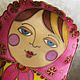 Matryoshka, almohada-juguete, pintado a mano, 39h30 cm. Baby pillow. arkensoie Silkyway. Интернет-магазин Ярмарка Мастеров.  Фото №2