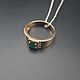 585 gold ring with emerald and diamonds. Ring. yakitoriya. Online shopping on My Livemaster.  Фото №2