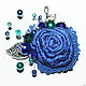 Suntory Blue Rose Applause   brooch blue rose. Brooches. Puchinka. Online shopping on My Livemaster.  Фото №2