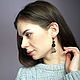 Серьги "ЧАРОДЕЙКА". Серьги классические. Авторские украшения от ♛Elen Domani. Интернет-магазин Ярмарка Мастеров.  Фото №2
