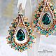 Серьги "Кесем Emerald". Серьги классические. Afalina - Александра Громова. Ярмарка Мастеров.  Фото №8