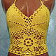 Yellow summer top SOLD. Tops. Vyazanye Istori. Online shopping on My Livemaster.  Фото №2
