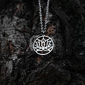 Украшения handmade. Livemaster - original item Lotus — steel pendant on a chain. Handmade.