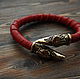 The ravens of Odin leather bracelet ,men's bracelet, Bead bracelet, Volgograd,  Фото №1