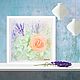 Watercolor rose and lavender. Pictures. artwatercolor. Online shopping on My Livemaster.  Фото №2