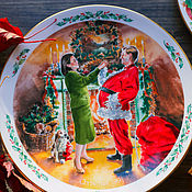 Посуда ручной работы. Ярмарка Мастеров - ручная работа Vintage Porcelain Decorative Christmas Plate Royal Doulton. Handmade.