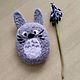 Заказать Тоторо.Totoro. Брошь. Брошь из шерсти. Тоторо брошь. Подарок. Ксюша (241973). Ярмарка Мастеров. . Брошь-булавка Фото №3