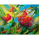Painting rowan still life abstract oil on canvas, Pictures, Ekaterinburg,  Фото №1