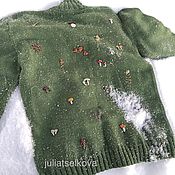 Одежда ручной работы. Ярмарка Мастеров - ручная работа Sweater with hand embroidery Mushrooms. Handmade.