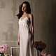 Long Silk Bridal Nightgown With Open Back and Lace F12. Nightdress. APILAT. Online shopping on My Livemaster.  Фото №2