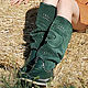  STAR зеленые -сапоги из итальянской натуральной замши, Сапоги, Римини,  Фото №1