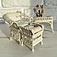 Wicker Banquette for Dolls miniature Dollhouse Furniture. Doll furniture. kotomka-nv. My Livemaster. Фото №5
