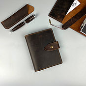 Канцелярские товары handmade. Livemaster - original item Notepad made of genuine leather with a removable block of paper. Handmade.