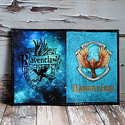 Сумки и аксессуары handmade. Livemaster - original item Leather passport cover Ravenclaw Ravenclaw Harry Potter. Handmade.