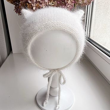 Одежда детская ручной работы. Ярмарка Мастеров - ручная работа Чепчик котик. Handmade.