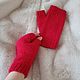 Митенки красного цвета вязаные женские Митенки из пуха норки. Митенки. ArtKnitDesign Свитера Уизли. Ярмарка Мастеров.  Фото №7