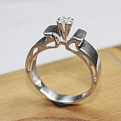 Украшения handmade. Livemaster - original item Engagement Ring Cubic zirconia 925 Sterling Silver GC0001. Handmade.