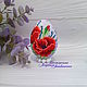Сувенирное яйцо из бисера Пылающие маки, Пасхальные яйца, Томск,  Фото №1