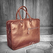 Сумки и аксессуары handmade. Livemaster - original item Briefcase made of genuine leather. Handmade.