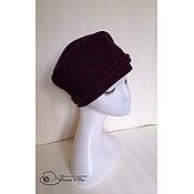 Вязаный комплект: шапка бини и шарф "Мила"