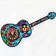 "Viva Mexico" декоративная гитара с тарелкой в центре, Панно, Краснодар,  Фото №1