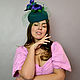 Order Hat with a veil 'Emerald '. Novozhilova Hats. Livemaster. . Hats1 Фото №3