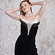  Платье « Lady in black». Платья. Анна Смирнова (embroiderylinen). Ярмарка Мастеров.  Фото №4