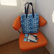 Сумки и аксессуары handmade. Livemaster - original item Bag Bag Dense Blue Linen Tote Bag. Handmade.