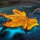 Painting Autumn leaf yellow maple leaf hyperrealism oil on canvas, Pictures, Ekaterinburg,  Фото №1